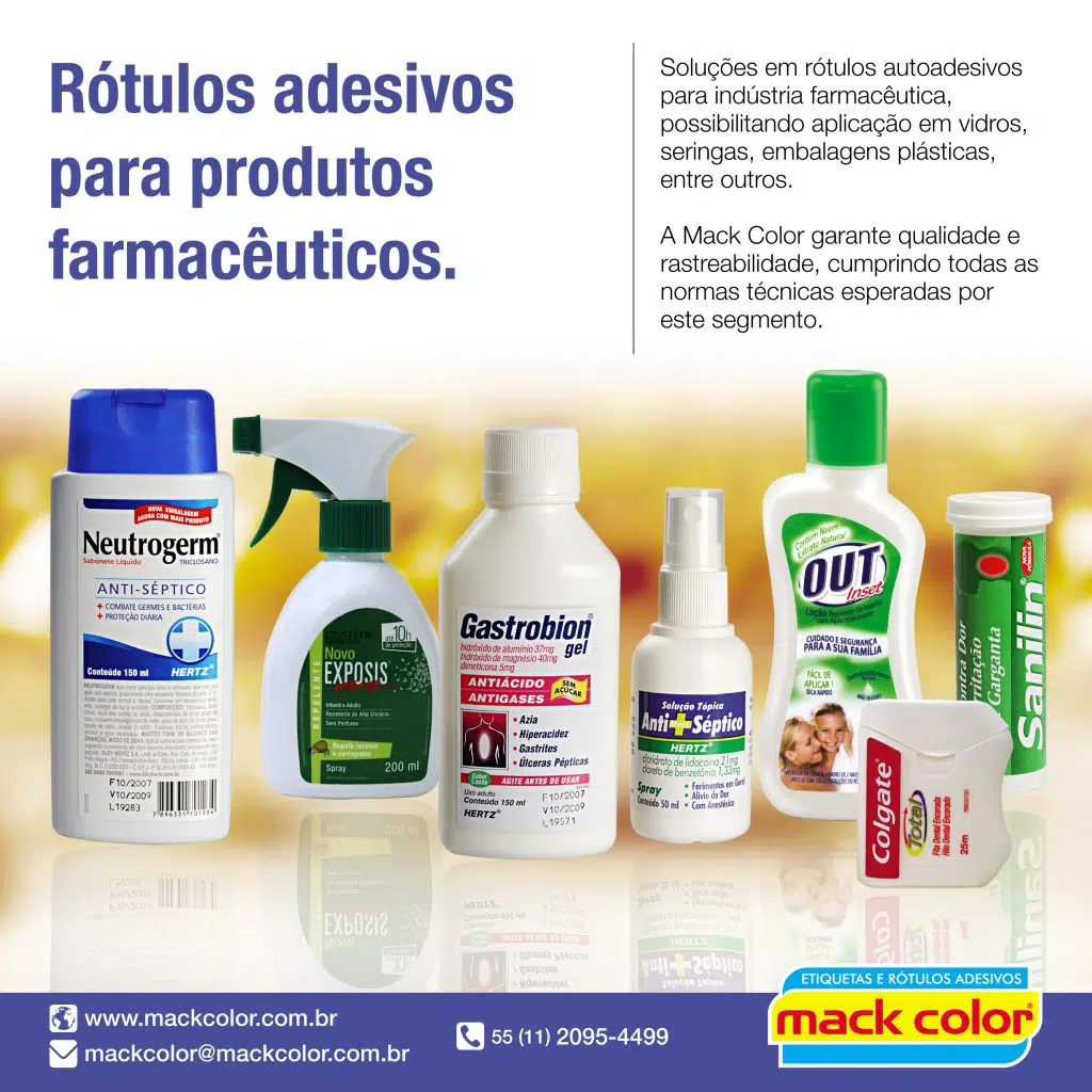 Rótulos Adesivos para Produtos Farmacêuticos